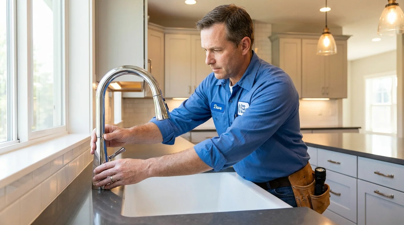 Kitchen faucet installation by Johns Plumbing LLC in Panama City Beach