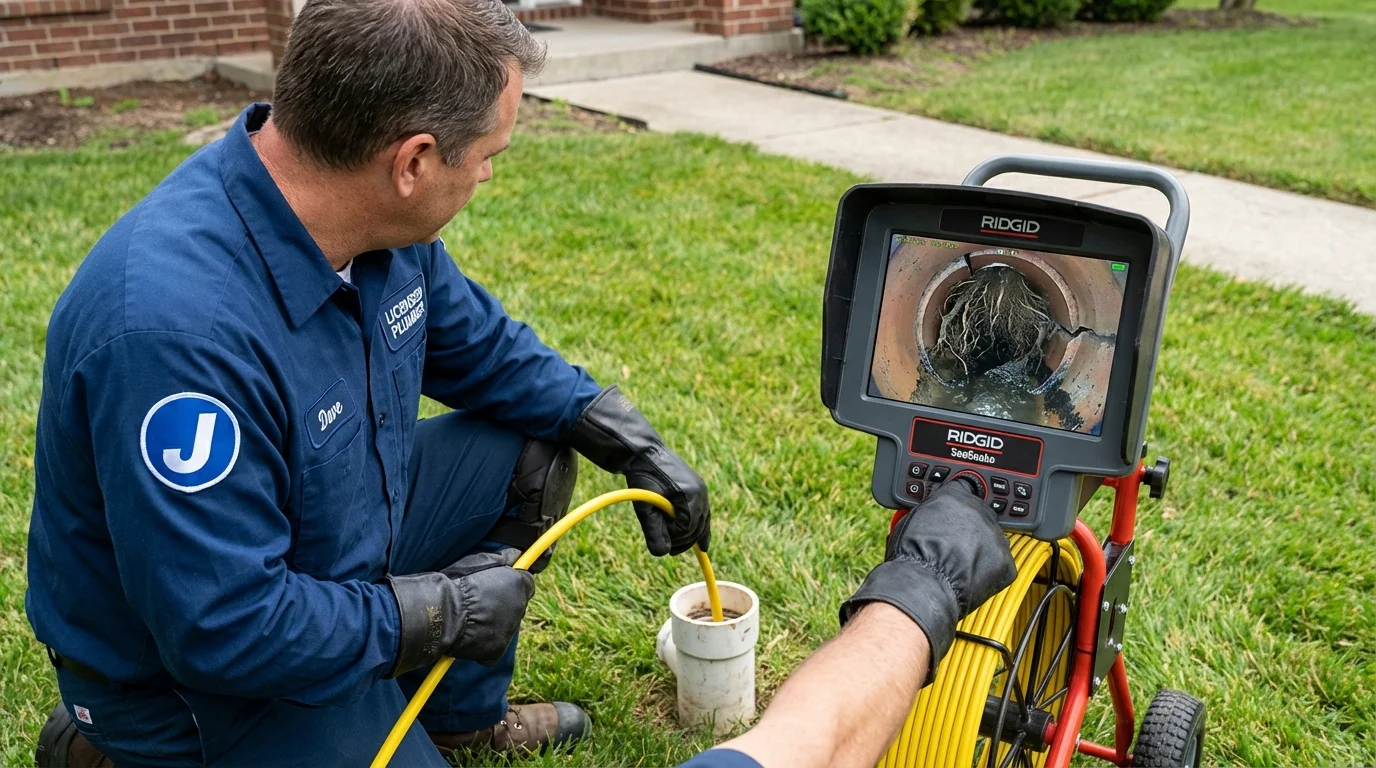 Sewer camera inspection being performed by Johns Plumbing LLC in Panama City Beach